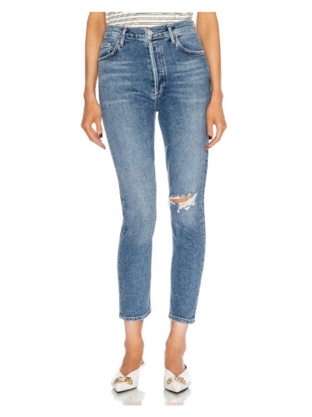 Agolde Nico jeans in shoreline wash